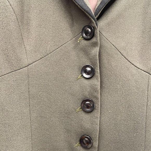 Lew Magram Size 8 90s Equestrian-Style Suit w Hi-Lo Jacket & Knee Skirt w Slit - Picture 13 of 16